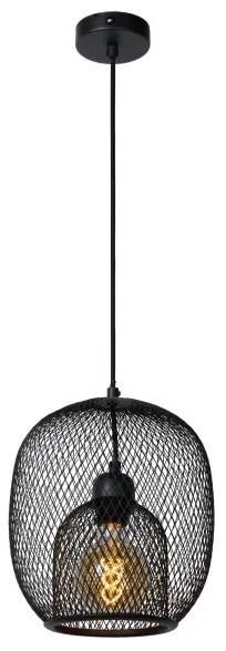 Lucide 78396/01/30 - Luster na lanku JERREL 1xE27/40W/230V čierna