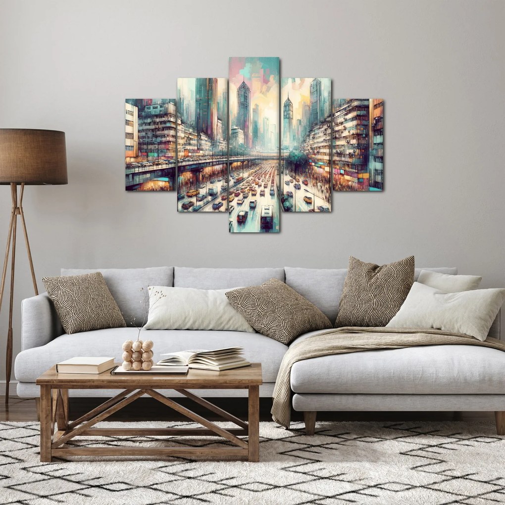 Obraz - Život veľkomesta (150x105 cm)