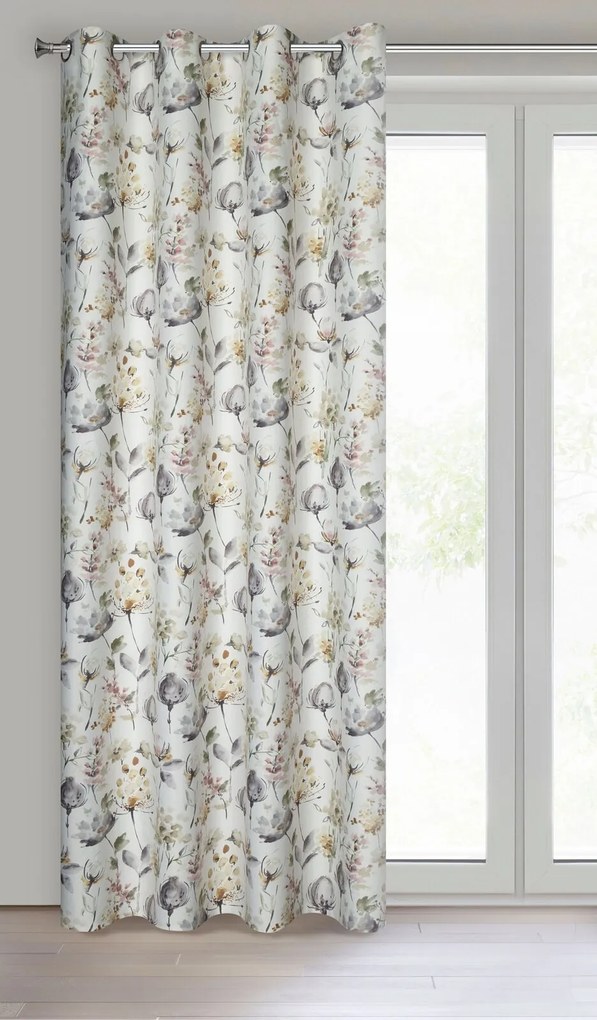 ZATEMŇOVACÍ ZÁVES NA KRÚŽKOCH ZOJA 140X250 CM VZOROVANÁ