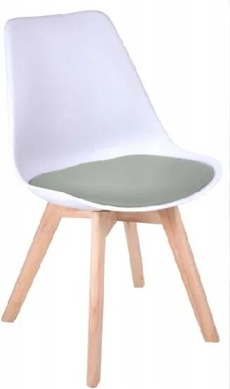 Jedálenské stoličky SCANDI sivo-biele 4 ks - škandinávsky štýl
