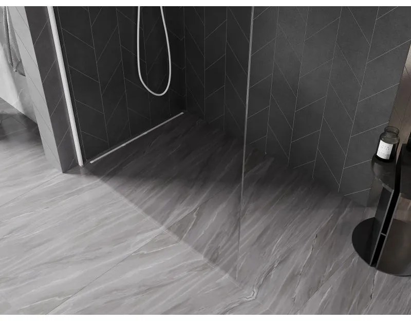 Mexen, Mexen Kioto-X sprchová stena 70 x 200 cm, priehľadná 10 mm, biela - 800-070-101-20-00-X