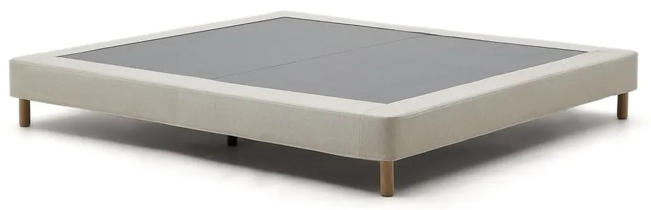 Béžová čalúnená dvojlôžková posteľ 160x200 cm Ofelia – Kave Home