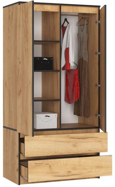 Skriňa S 90 cm 2D 2SZ CLP craft