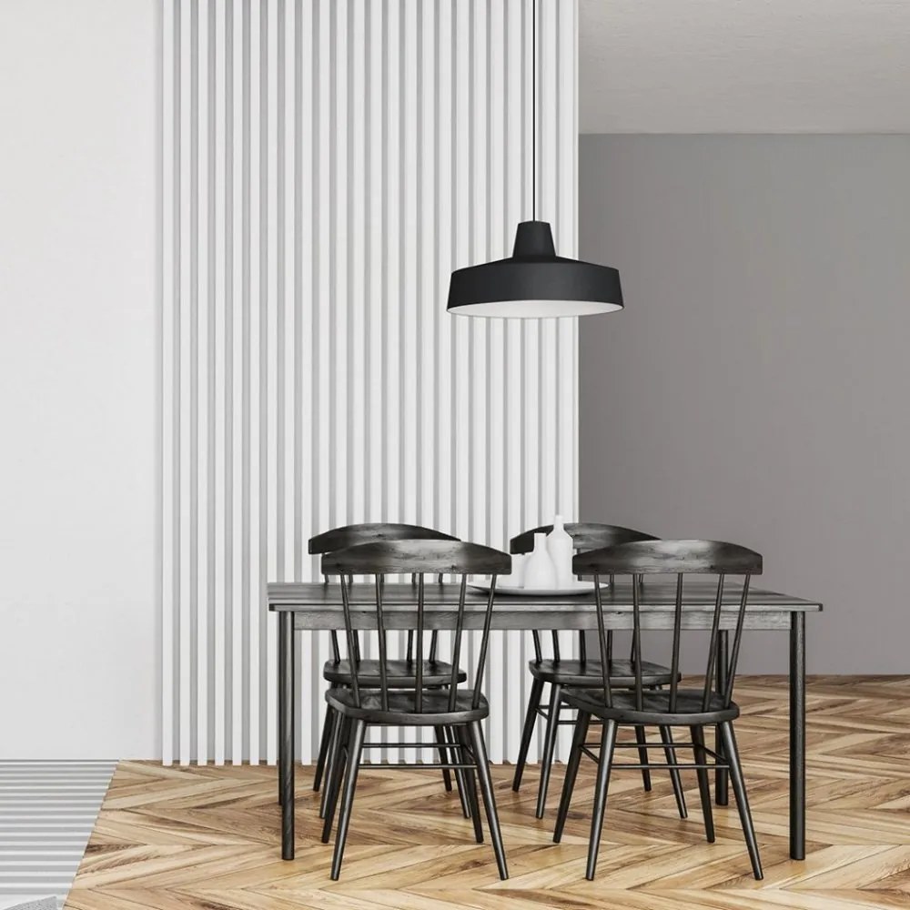 LINEA SINGLE - Drevená lamela na stenu, biela, 2750 x 28 x 37 mm
