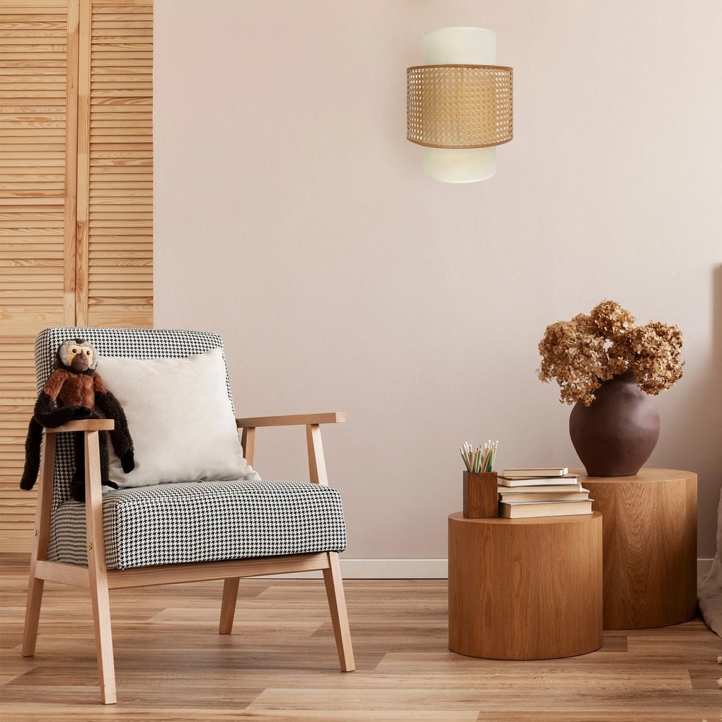 Toolight Toolight, nástenné svietidlo 2xE14 APP1337-2W, prírodná hnedá, OSW-02430