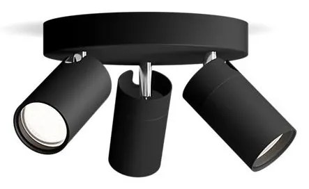 Philips - Kúpeľňové bodové svietidlo IDRIS 3xGU10/5W/230V IP44 čierna