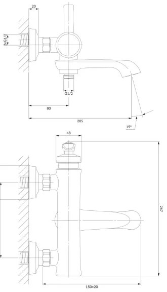 OMNIRES AM5230CR - Vaňová batéria ARMANCE lesklý chróm