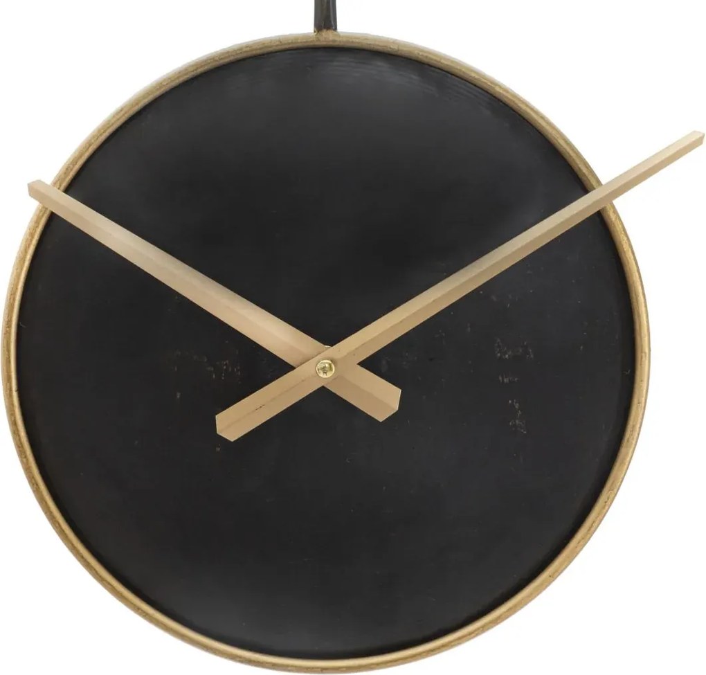 Kovové nástenné hodiny Pearl 61 cm čierne/zlaté