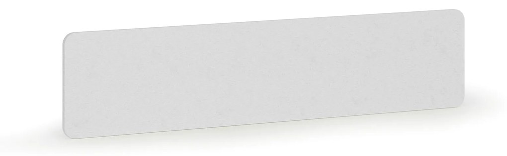 Akustický paraván na stôl, textilný, 180 x 40 cm, biela