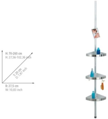 WENKO 20349100-Rohový prvok PREMIUM 27,5x260 cm satinovaný