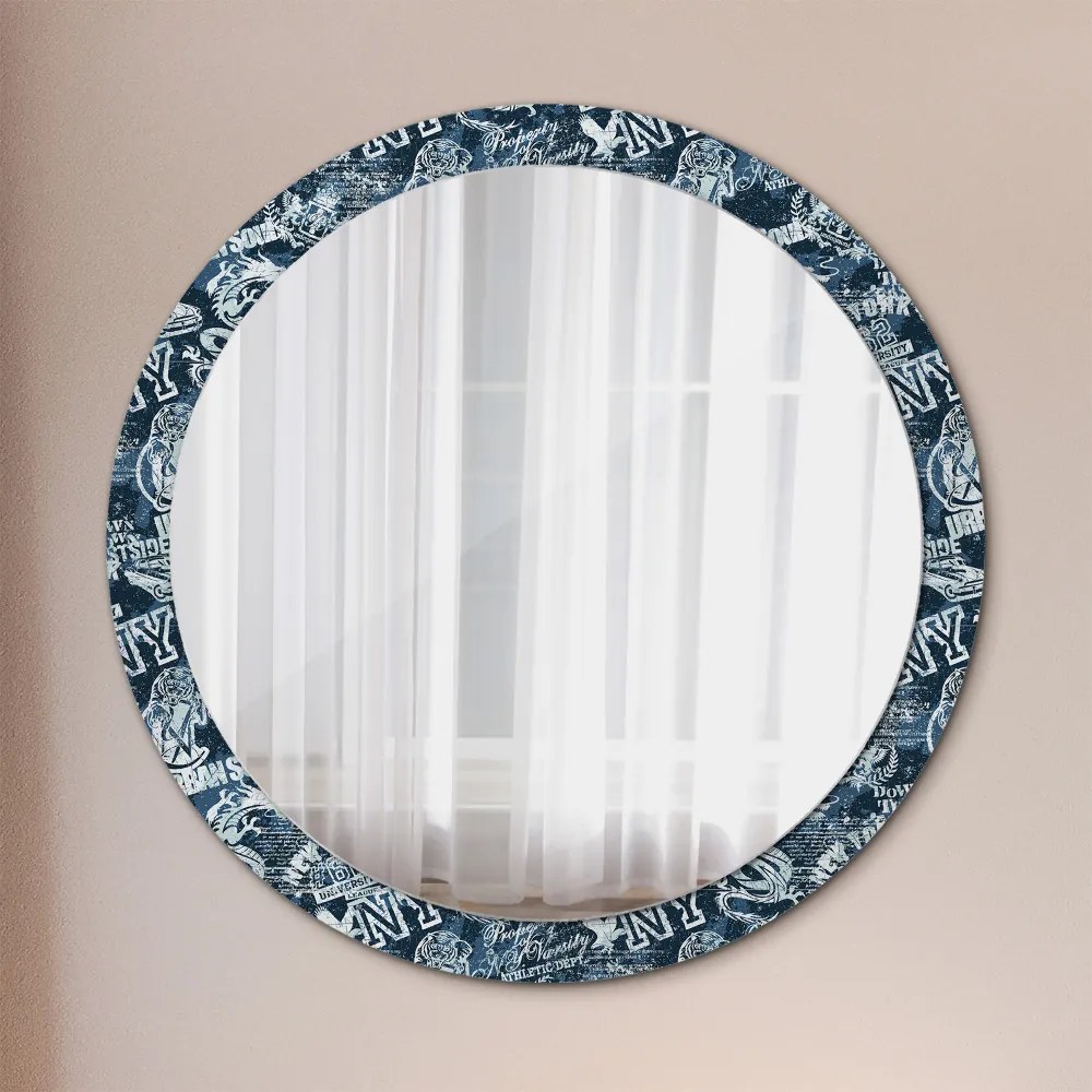 Okrúhle ozdobné zrkadlo Koláž fi 100 cm