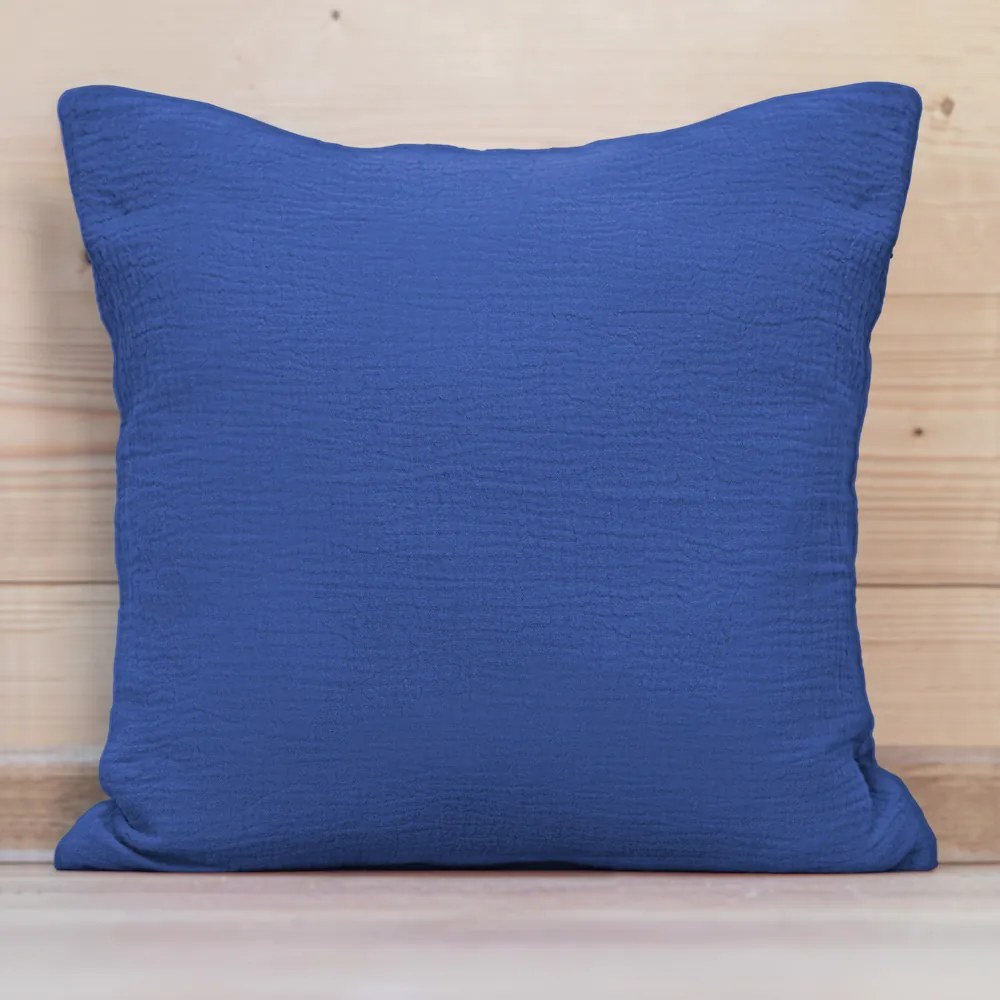 Biante Mušelínová obliečka na vankúš MSN-051 Modrá 60 x 60 cm