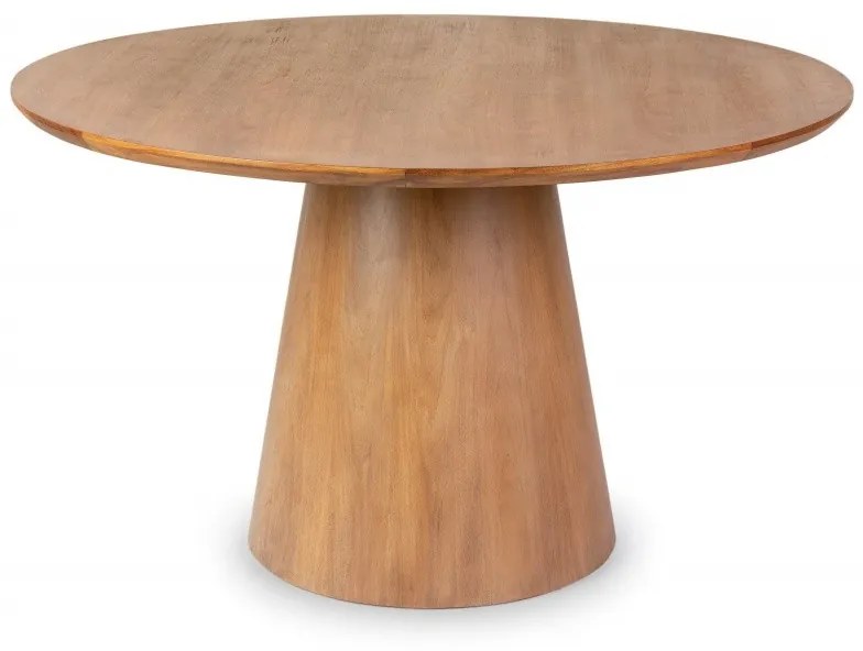 Jedálenský stôl Fungo 130 cm okrúhly teakové drevo/svetlo hnedý