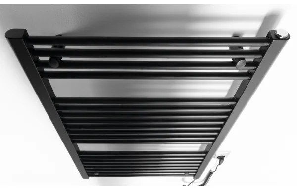 Aqualine - Kúpeľňový elektrický radiátor DIRECT-E 400W/230V 96 cm matná čierna