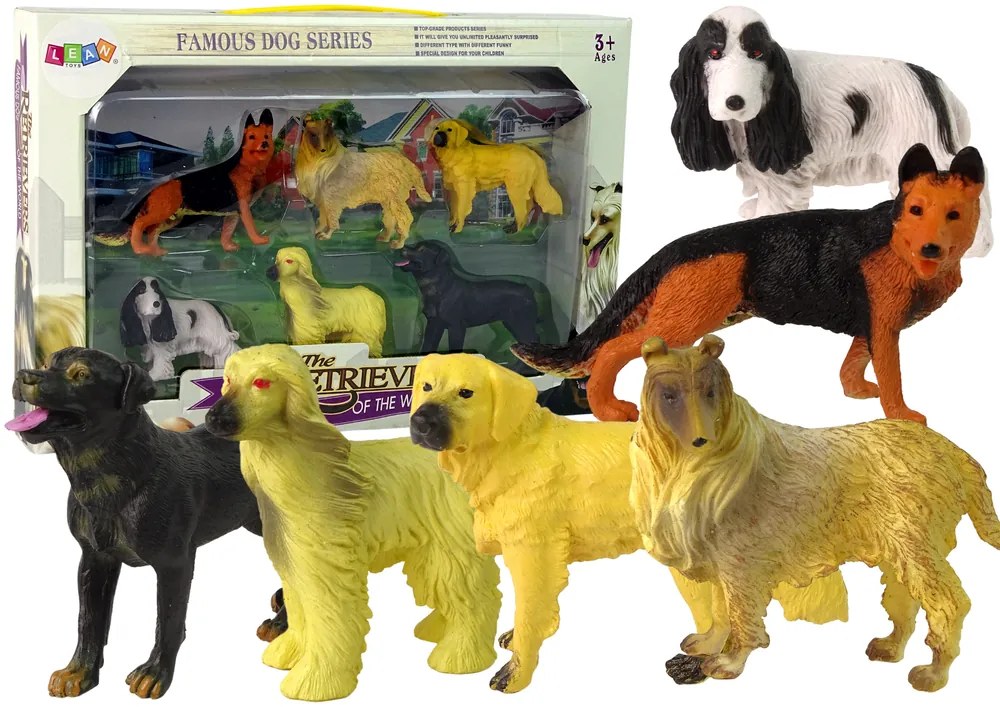 Lean Toys Sada 6 figúrok – Veľké plemená psov