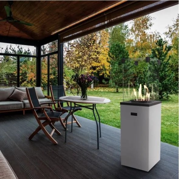 Ohrievač na záhradu Patio Slim White
