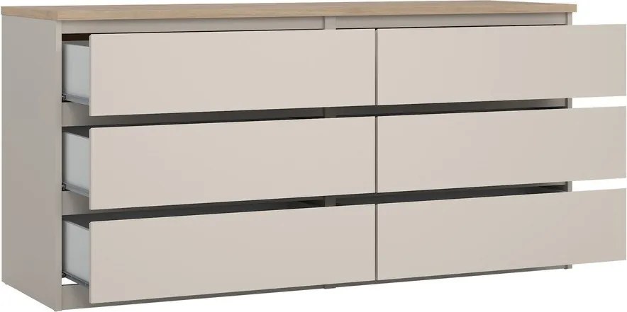 Krémovobiela komoda 154x76x50 cm Naia – Tvilum