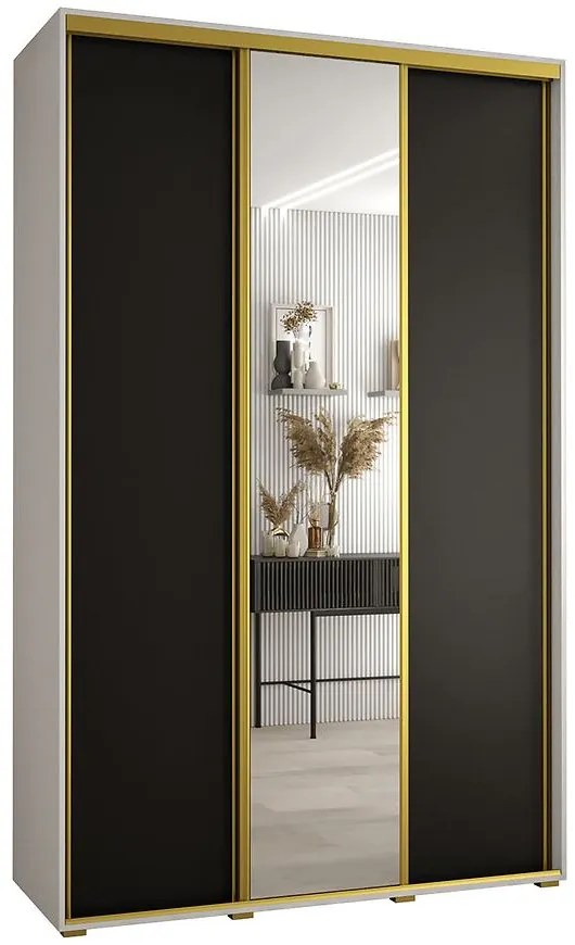 Skriňa 45 Canaris 3 150 biela/čierna/gold