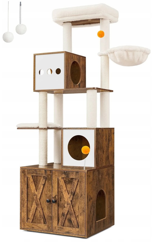 Mačacie škrabadlo LENO hnedé