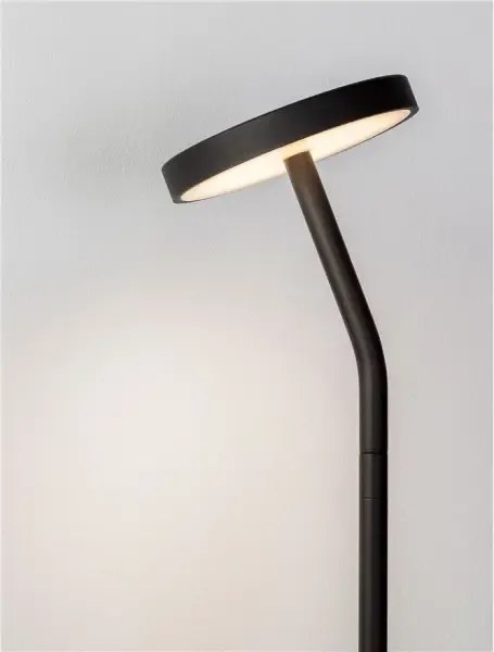 LED čierna stojaca lampa Logos