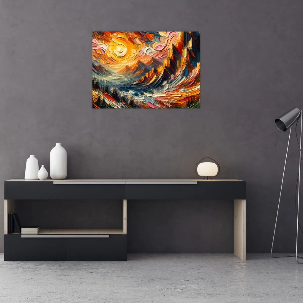 Obraz - Hory zalité slnkom (70x50 cm)