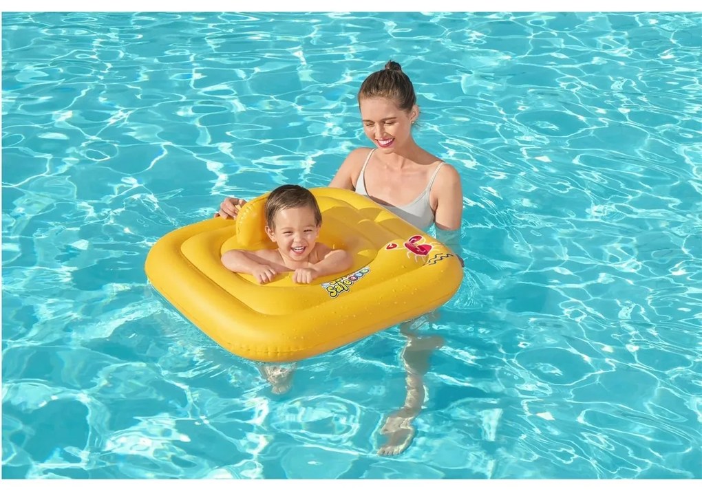 Bestway Nafukovacie baby sedátko s opierkou Step A, 76 cm x 76 cm