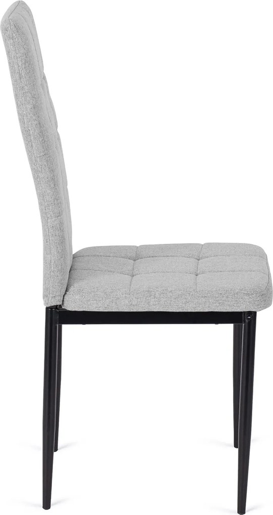 Čalouněná jídelní židle Tex šedá/černá