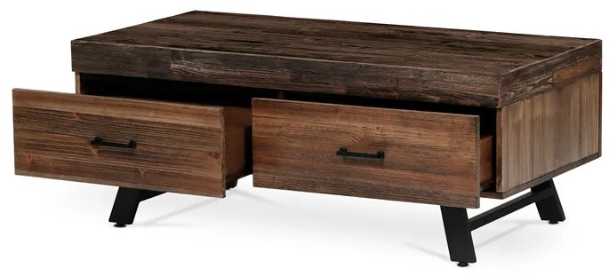Autronic BONTEC Konferenčný stolík 120x60cm, masív, old wood, AHG-536 PINE Farba: Hnedá