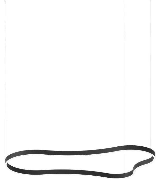 Ideal Lux - LED Luster na lanku WAVES LED/54W/230V CRI 90 čierna