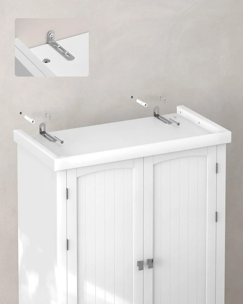 Vysoká kuchyňská skříňka Vasagle Snow 182 cm bílá
