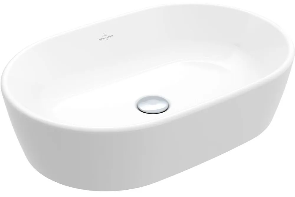 VILLEROY & BOCH Architectura oválne umývadlo na dosku bez otvoru, bez prepadu, 600 x 400 mm, biela alpská, 5A266101