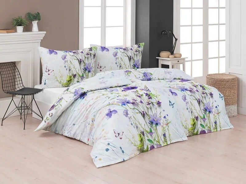 Kvalitná luxusná posteľná bielizeň - Bluebell Cotton deluxe digital 1x 240/220, 2x 70/90