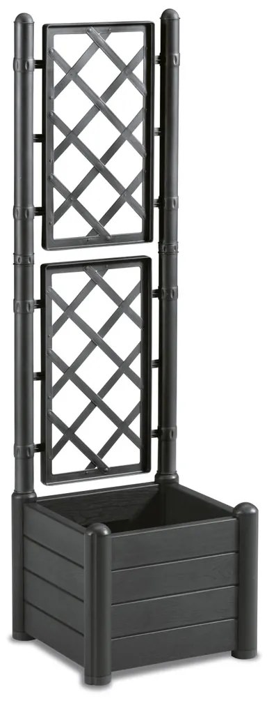 STEFANPLAST Truhlík 30 l s trelážou/mriežkou, antracit