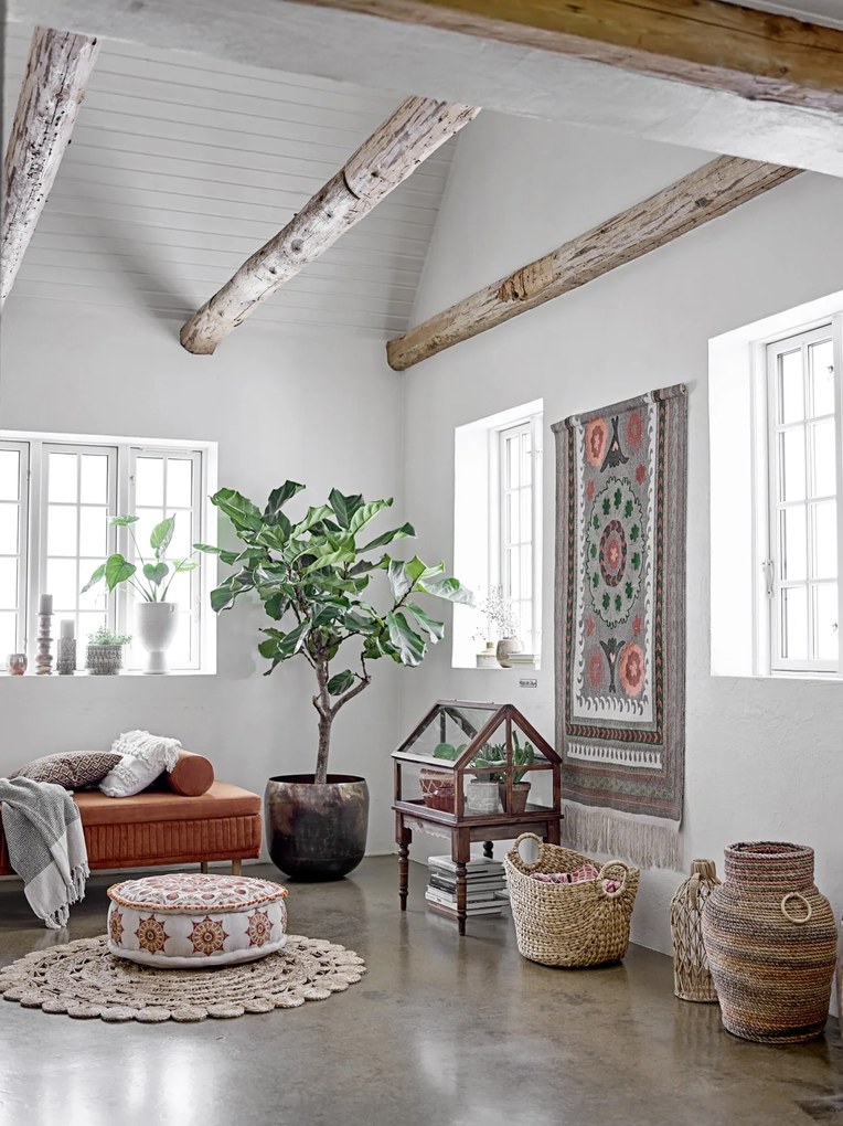 Bloomingville Prehoz z recyklovanej bavlny Nature 160 x 130 cm