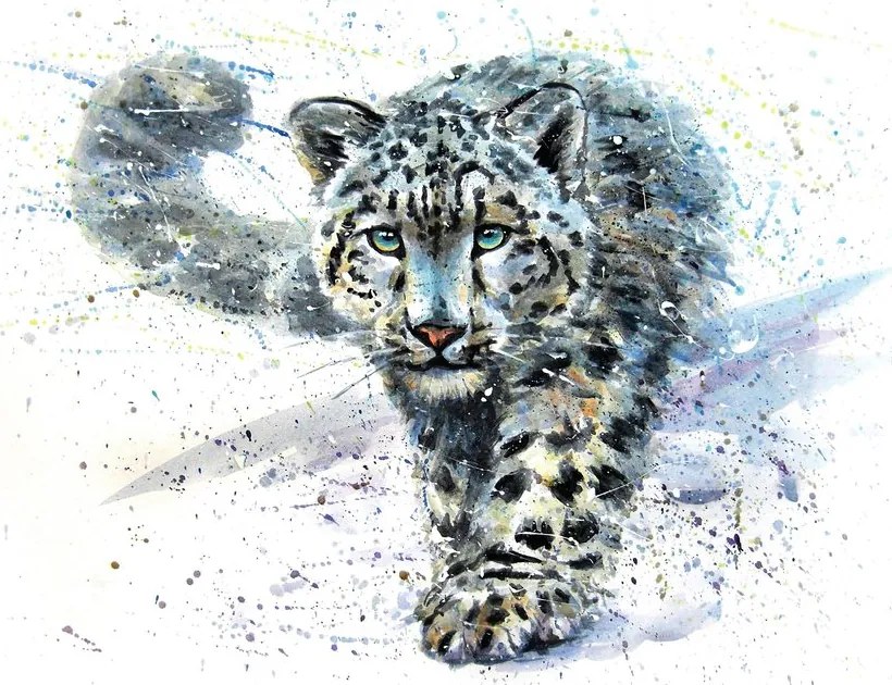 Samolepiaca tapeta kreslený leopard