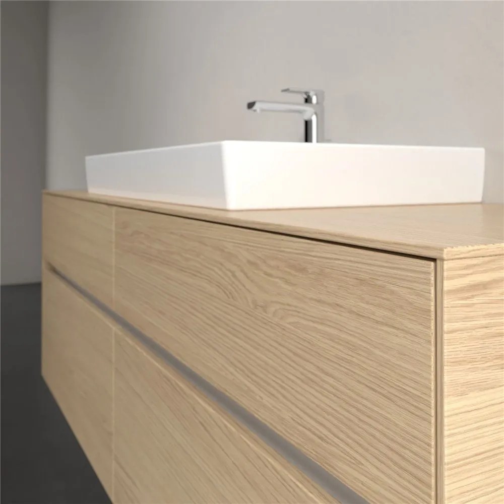 VILLEROY &amp; BOCH Collaro závesná skrinka pod umývadlo na dosku (umývadlo v strede), 4 zásuvky, 1600 x 500 x 548 mm, Nordic Oak, C02800VJ