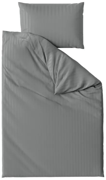 Hotelové obliečky z mikrovlákna JASMINE PURE sivé - prúžok 1 cm, hotelové vrecko Rozmer obliečky: 70 x 90 cm | 140 x 200 cm