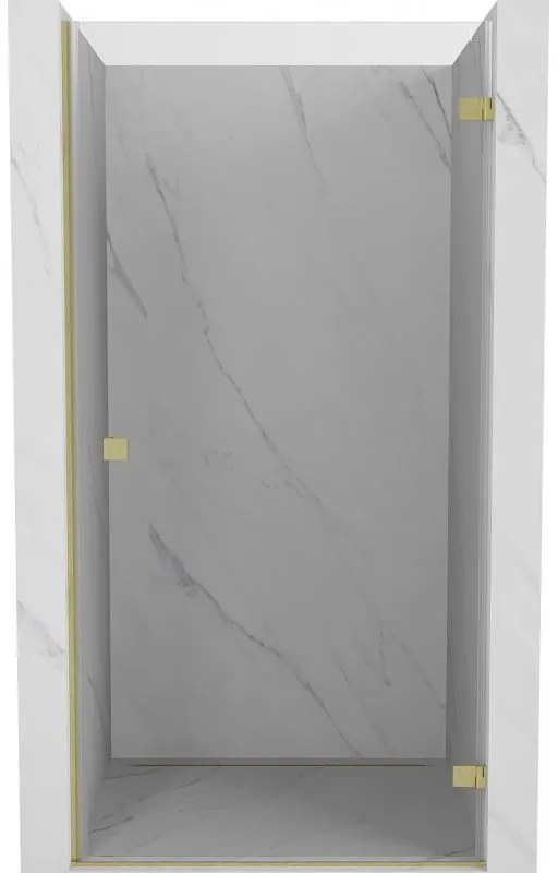 Mexen, Mexen Lunar-B pravé otočné sprchové dvere 85 cm, transparentné, brúsené zlaté - 832-085-000-55-00-P