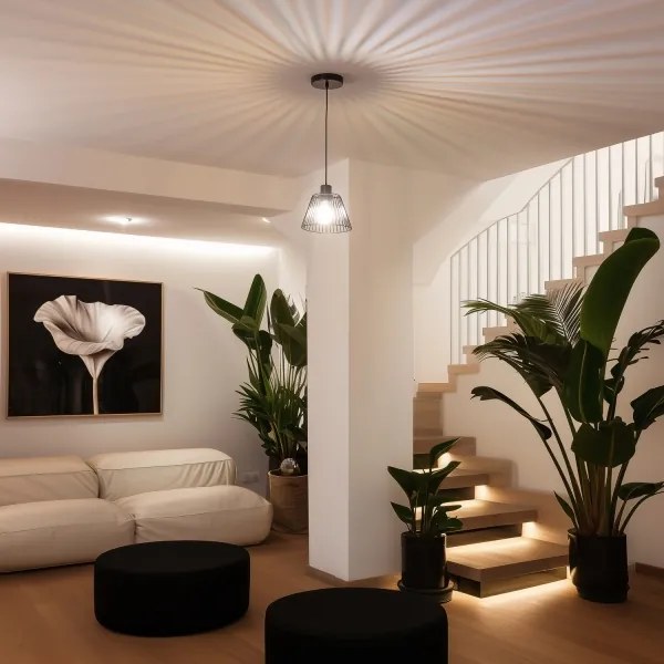 Brilagi - LED luster na lanku CERIA WIRE 1xE27/40W/230V priemer 21 cm čierny