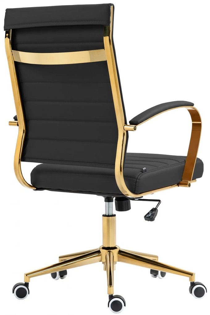 Design-Shop Kancelárska stolička Havanna - koženka - Čierna