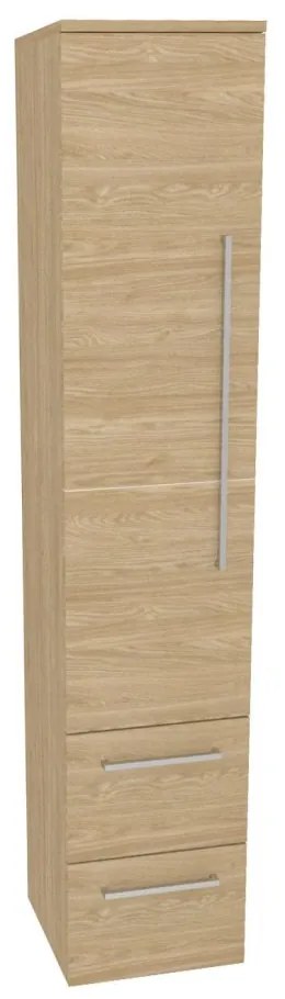 Mereo, Mereo Bino, kúpeľňová skrinka vysoká 163 cm, ľavá, Multidecor, Dub olejovaný, MER-CN697DUO1