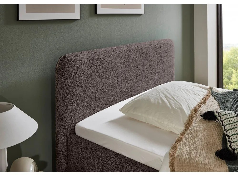 Antracitová čalúnená dvojlôžková posteľ bez roštu 140x200 cm Primo – Meise Möbel