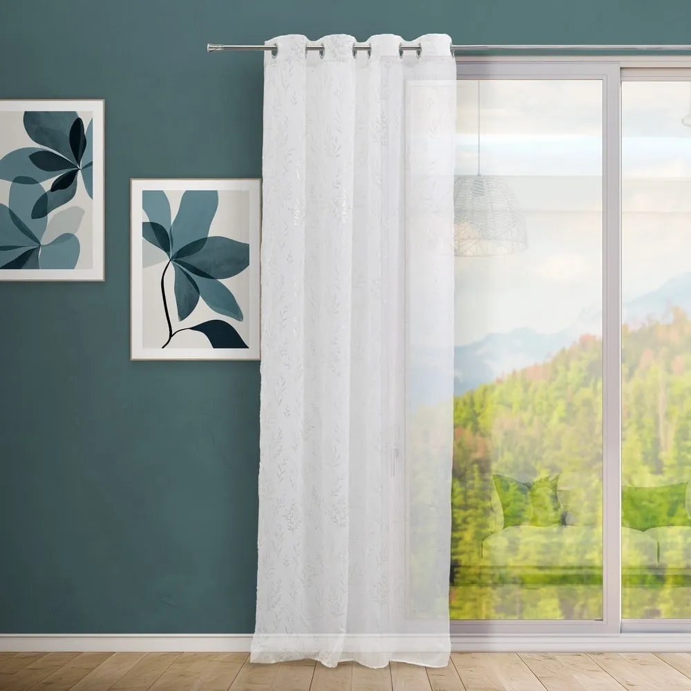 Biela/v striebornej farbe záclona 140x260 cm Buds – Casa Selección