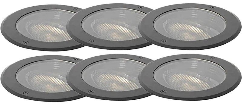 Sada 6 záhradných bodových svetiel AR111 nastaviteľných IP65 - Delux Honey