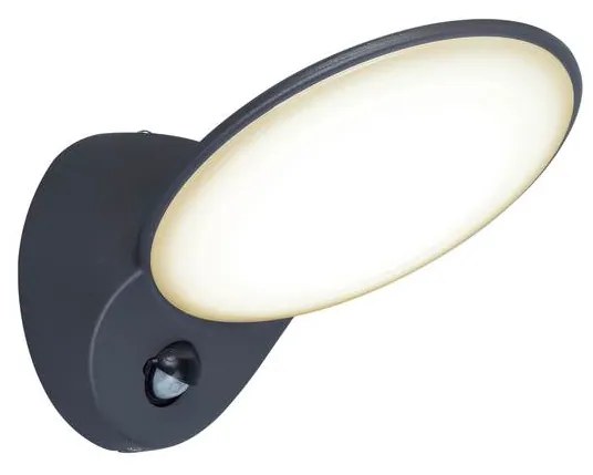 Vonkajšie nástenné LED svietidlo so snímačom TONA, 9W, teplá biela, IP44 Lutec TONA 5189602118