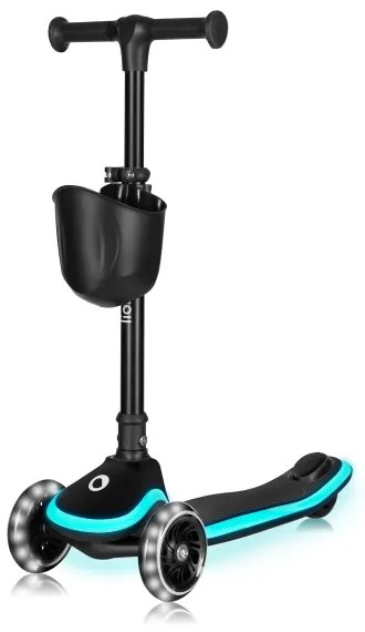 Lionelo - Detská kolobežka MEY 3xAAA Čierny Onyx