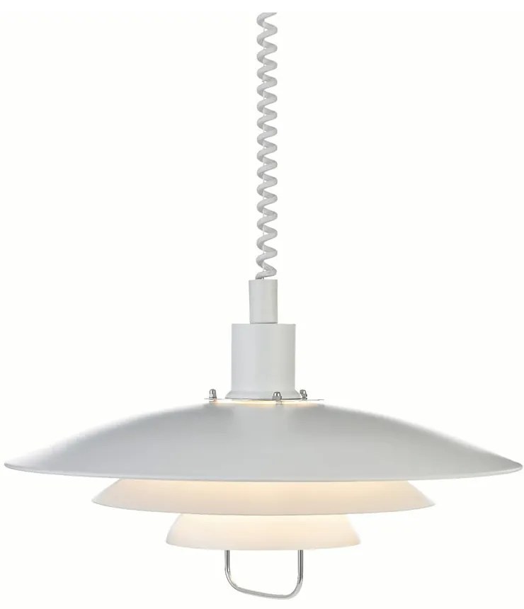 Biele závesné svietidlo Markslöjd Kikrenes, ø 48 cm