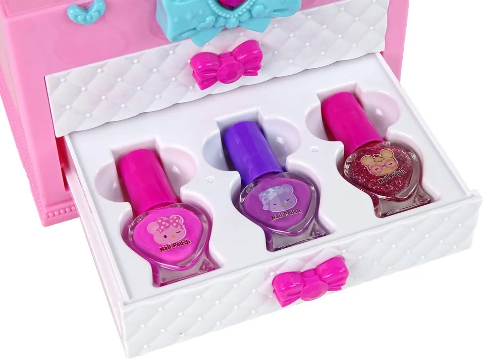 LEAN Toys Súprava krásy v kufríku ružovo-biela