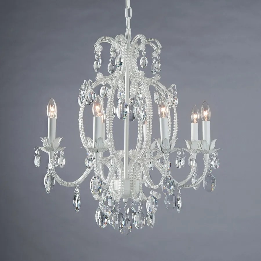 Biely krištáľ luster do obývačky 70*70