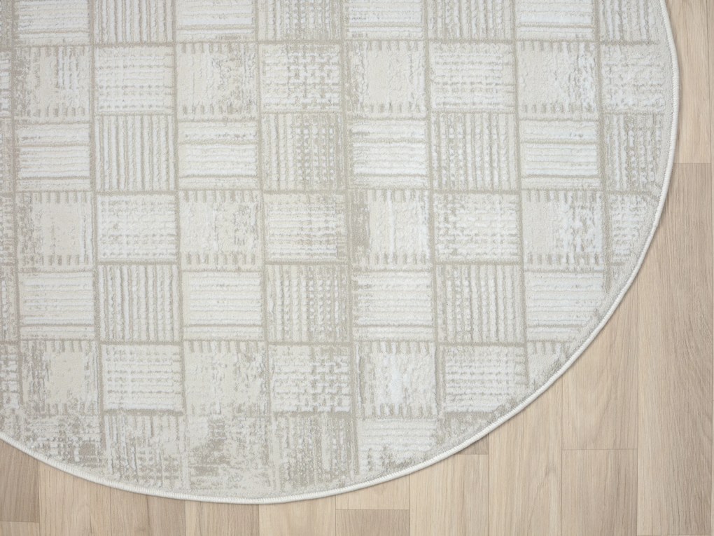 Kusový koberec My House CA60038 creme kruh, 120x120 (priemer) kruh, béžová, chodba / predsieň, My Flair